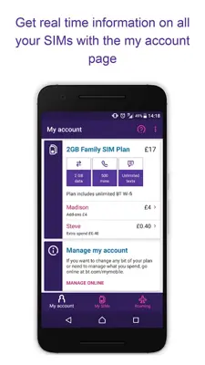 BT Mobile android App screenshot 2